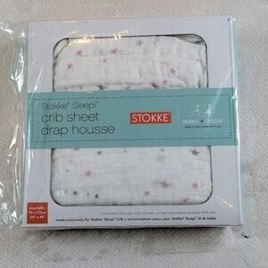 Stokke Sleepi Crib Sheet aden + anais 100% Cotton Muslin 29"x49" NWT